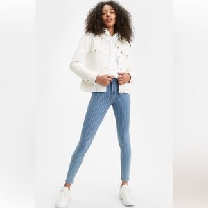 Levi’s 721 High Rise Skinny Striped Blue Jean W30 L30